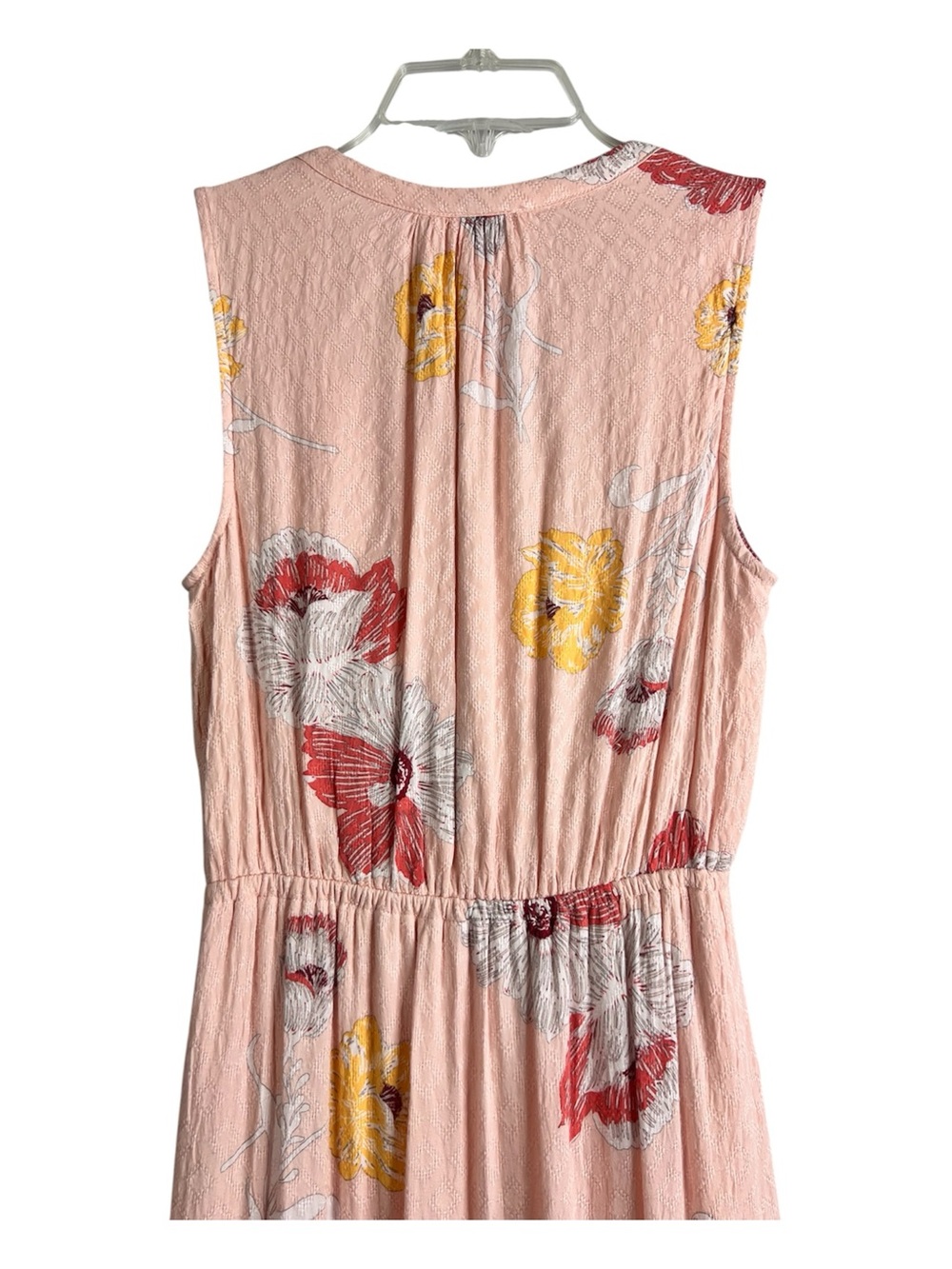 D2R PinK/Peach Floral Maxi Split V-Neck Multi-Tiered Dress Boho Style SZ XS - Picture 8 of 10